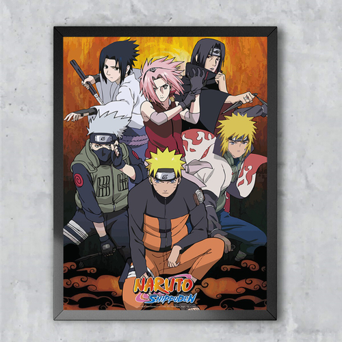 Quadro decorativo Poster Naruto Gaara Desenho Anime Otaku para