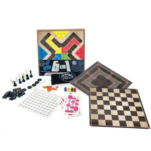 Kit Jogos De Tabuleiro Com Damas Ludo e Trilha De Madeira em Promoção na  Americanas