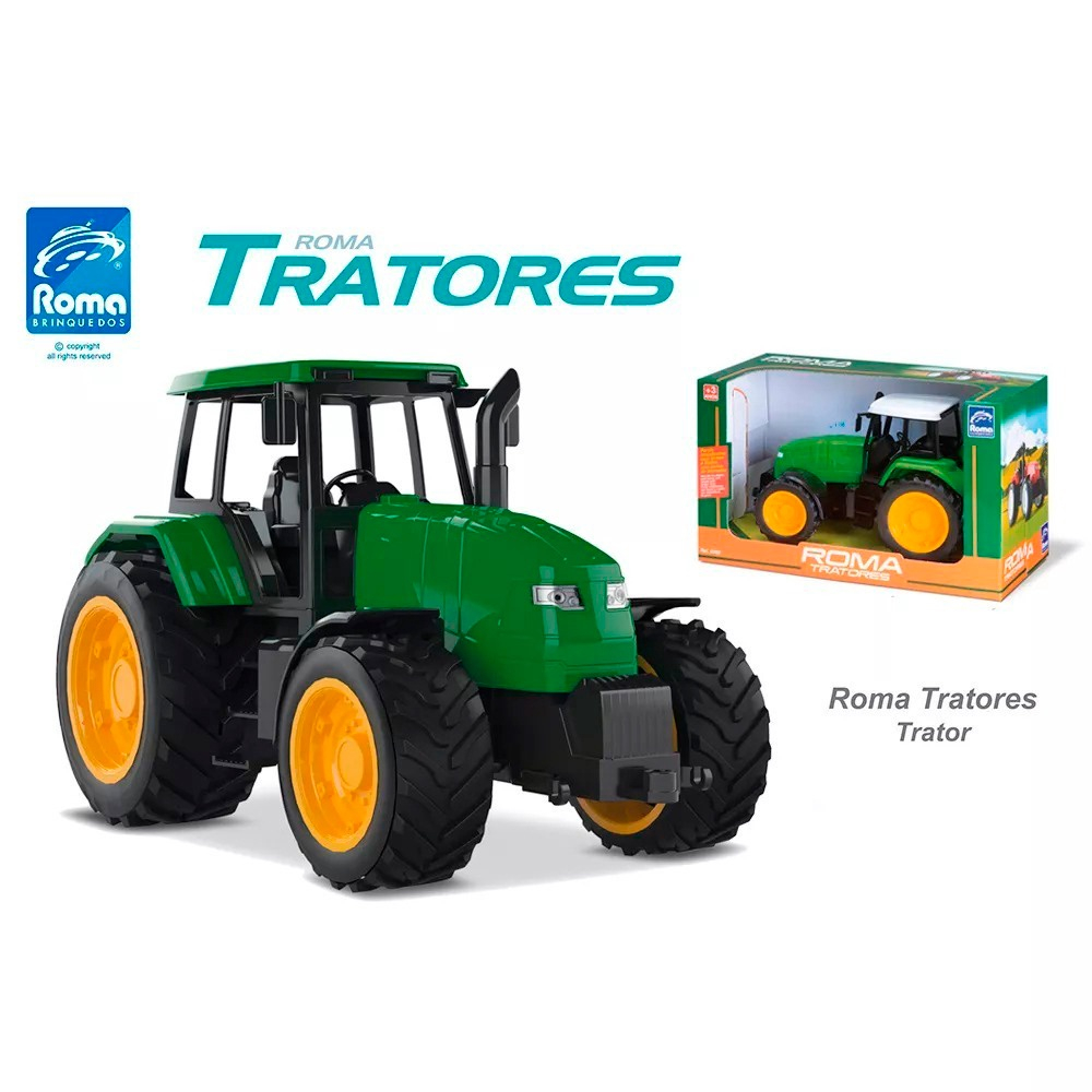 Trator Infantil com Carreta - Verde - Roma - Trator de Brinquedo - Magazine  Luiza