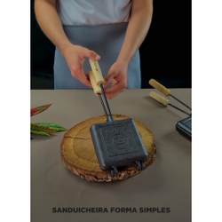 Menor preço em Sanduicheira de Ferro Fundido Simples para Fogão / Misteira 1 Pão de Forma