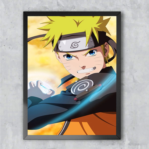 Quadro Decorativo Poster Naruto Shippuden O Filme anime Emoldurado 30x42cm