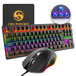 Kit Teclado Mouse Mecânico Abnt2 Gamer Rgb Switch Blue Be-k1 Menor preço em Kit Teclado Mouse Mecânico Abnt2 Gamer Rgb Switch Blue Be-k1