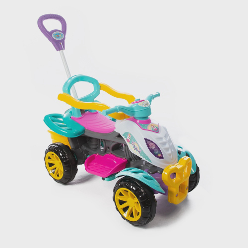 Triciclo Infantil Velotrol Motoca Brinquedo Com Empurrador Cor Unicórnio