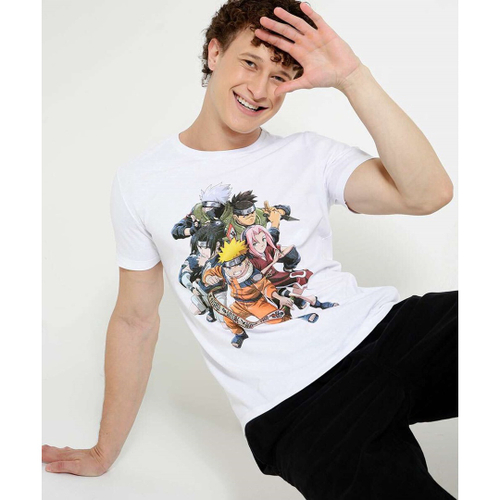 Camiseta Naruto Personagem Cute Fofo Pequeno Kid Algodão