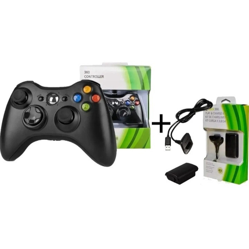 Kit 2 Controle Manete Xbox 360 Pc Com Fio Original Feir Preto na Americanas  Empresas