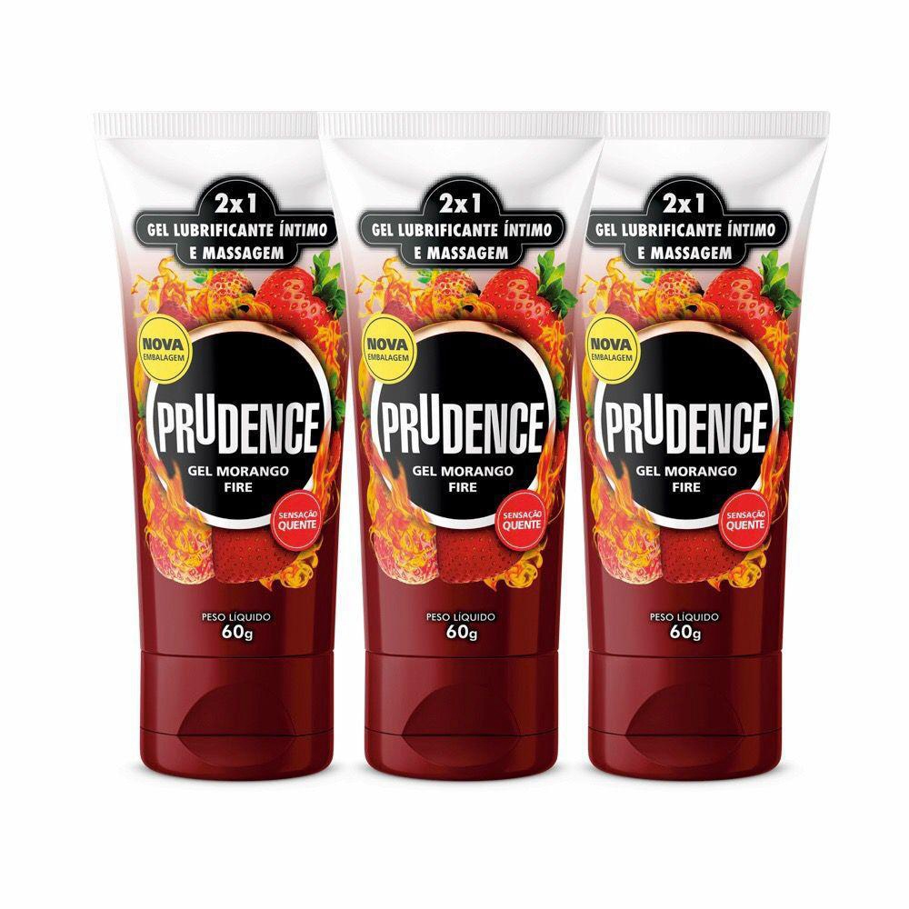 Kit 3 Gel Lubrificante Prudence Sabor Morango Fire - 60G em Promoção na  Americanas