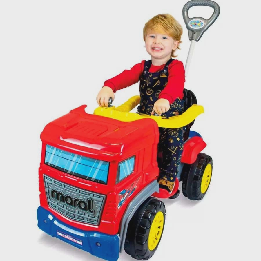 Carrinho Passeio Brinquedo Infantil Pedal Truck Motoca Guia Cor