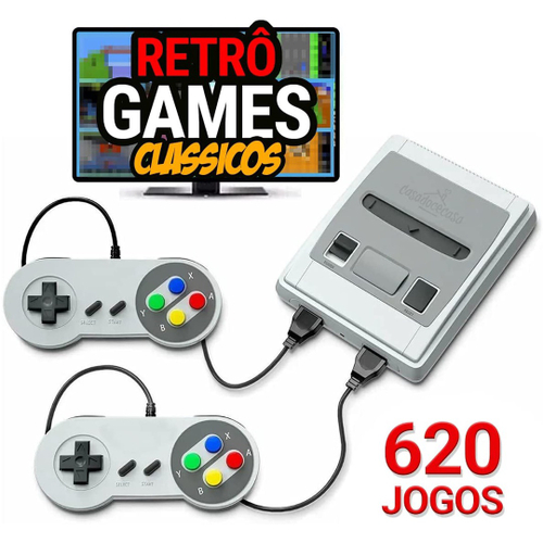 Videogame Super Mini Sfc Com 620 Jogos 8-bit E 2 Controles