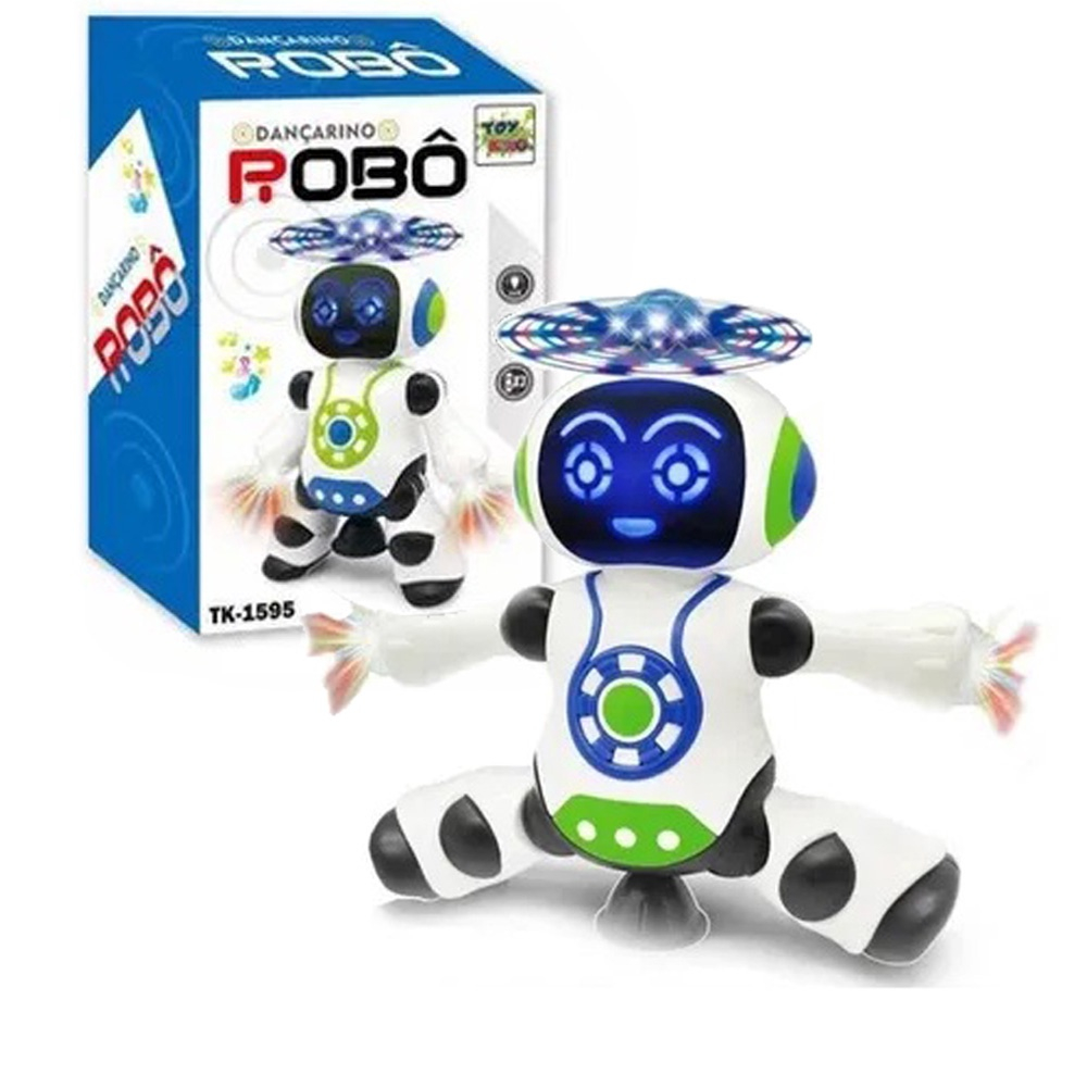 Brinquedo Robô Dança Gira 360 Graus Musical Emite Sons Luzes No Shoptime