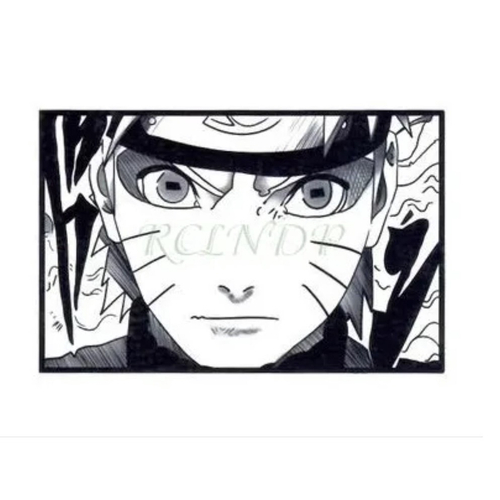 Yjewelry) 20pçs Adesivos De Tatuagem De Anime Desenho Naruto Preto E Branco  Com Longa Duração À Prova D'água