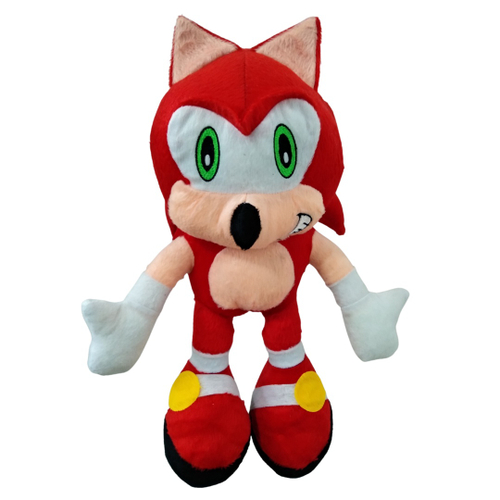 2 Bonecos Pelúcia Sonic E Knuckles 35 Cm Unisex Antialergico