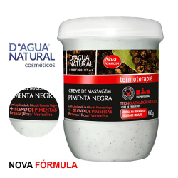 Creme De Massagem Pimenta Negra 650g D'água Natural Menor preço em Creme De Massagem Pimenta Negra 650g D'água Natural