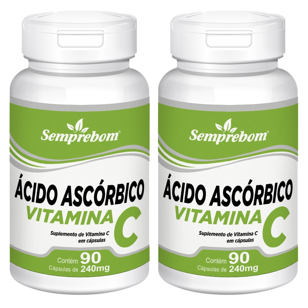 Ácido Ascórbico Vitamina C – Semprebom - 180 Cap. De 240 Mg. | Submarino