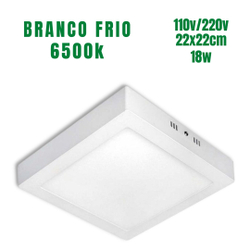 Painel Led Plafon 18w Sobrepor Quadrado Branco Frio 22x22 Bivolt é boa?