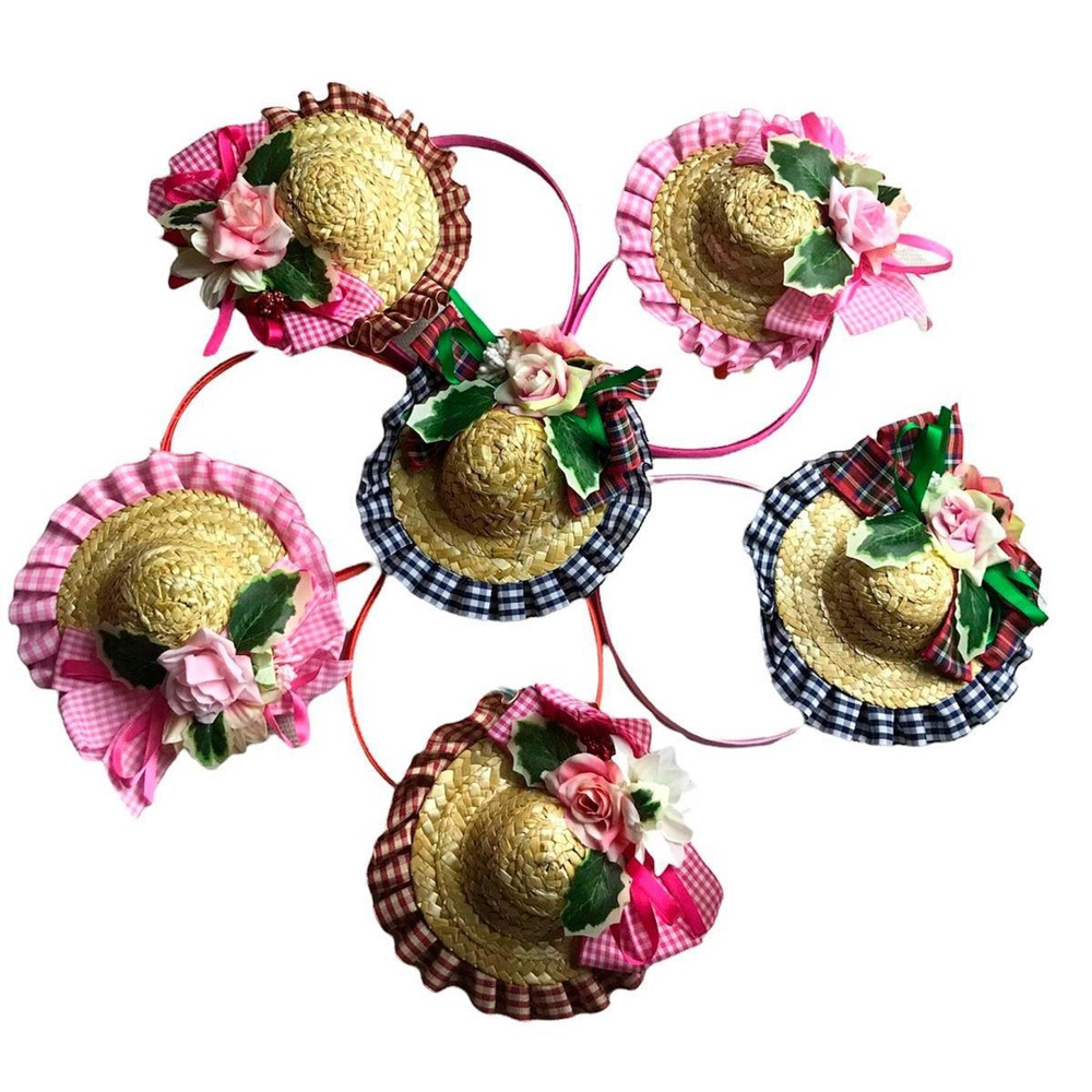 Kit 2 Tiara Arquinho Menina Caipira Chapeu Festa Junina na Americanas