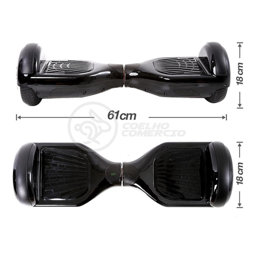 Hoverboard preto com led sale