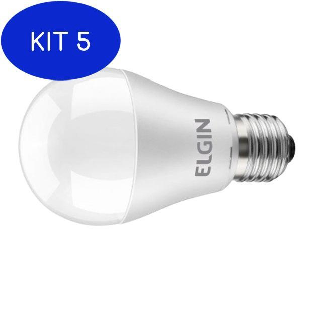 Kit 5 Lâmpada Bulbo A60 Led Elgin 12w E27 Branca Fria Submarino 2822