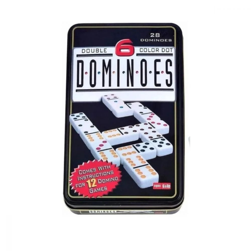 Jogo de Domino na Lata - Caixa de Metal Super Luxo - Domino Osso