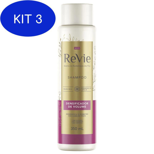 Kit 3 Revie Shampoo Densificador 350Ml em Promocao na Americanas