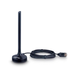 Antena digital interna aquário 5 em 1 uhf vhf fm hdtv 4k cabo de 2,5m dtv-100p é boa?