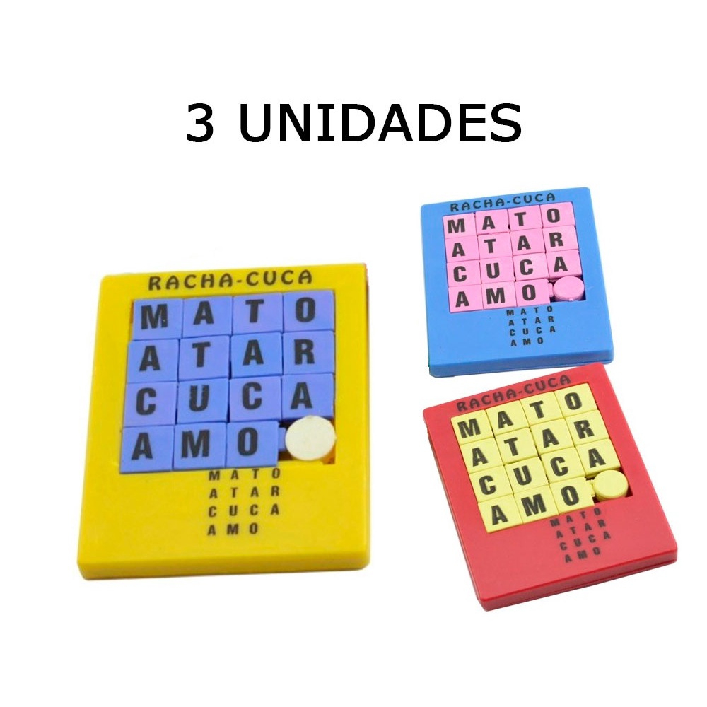 Racha cuca brinquedo jogo quebra cabeça letras infantil - MINI