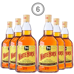 Kit 6 Whisky White Horse, 6x1L Menor preço em Kit 6 Whisky White Horse, 6x1L