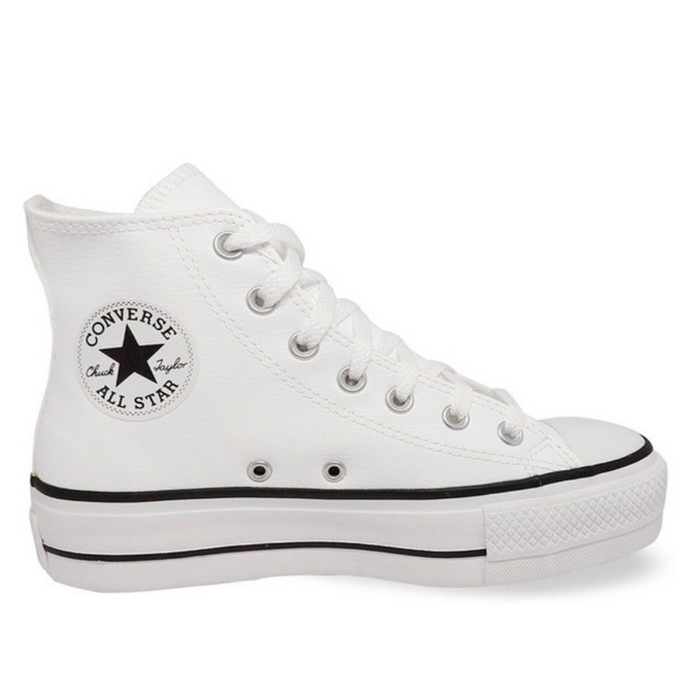 Tênis Converse All Star Cano Alto Monochrome - Branco - Vanda Calçados