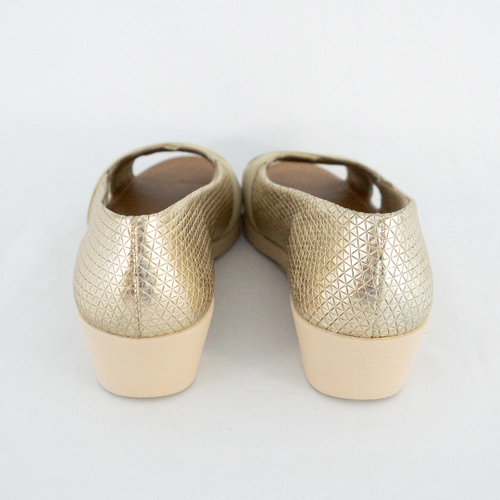 Sapato store usaflex dourado