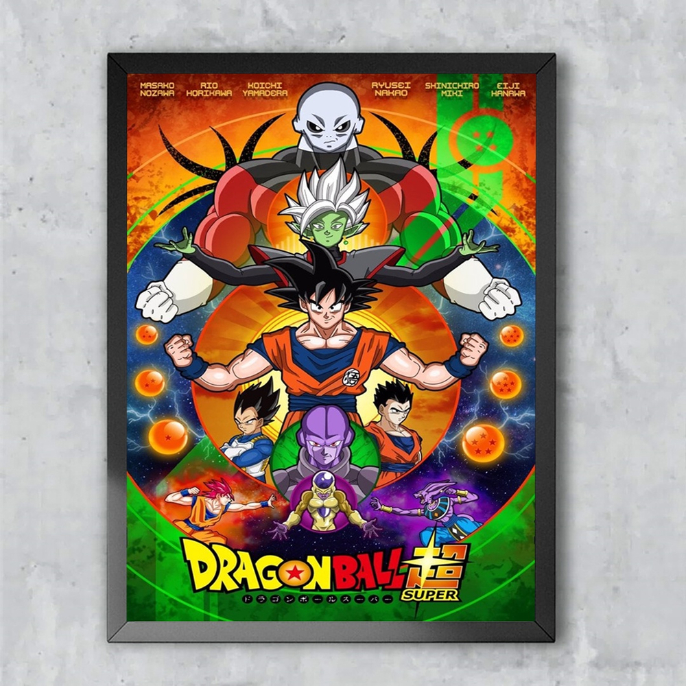 Dragon Ball - Panels Poster Emoldurado, Quadro em