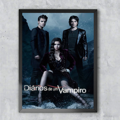 Quadro Decorativo Poster Serie Diarios De Um Vampiro Emoldurado 30x42cm em  Promoção na Americanas