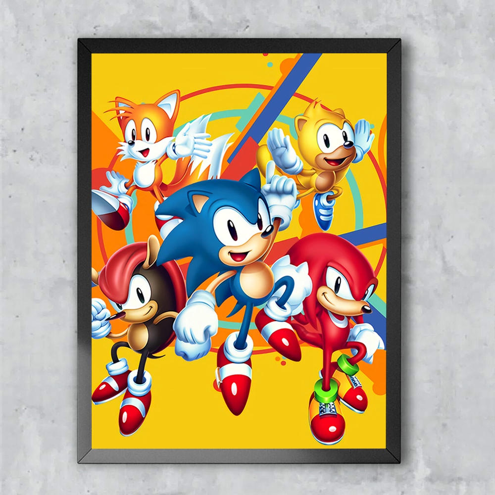 Quadro e poster Sonic correndo - Quadrorama