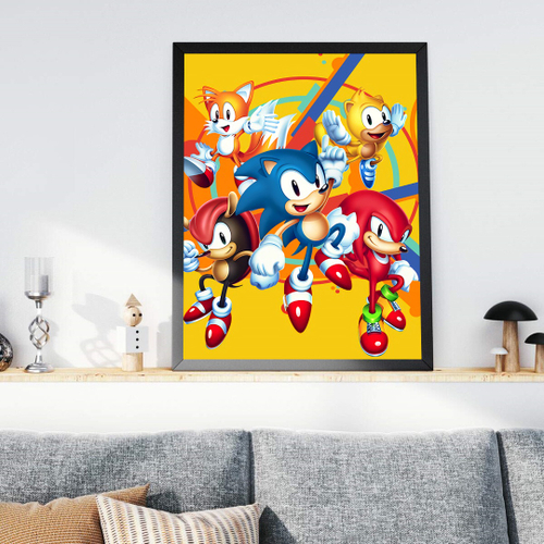 Quadro e poster Sonic correndo - Quadrorama