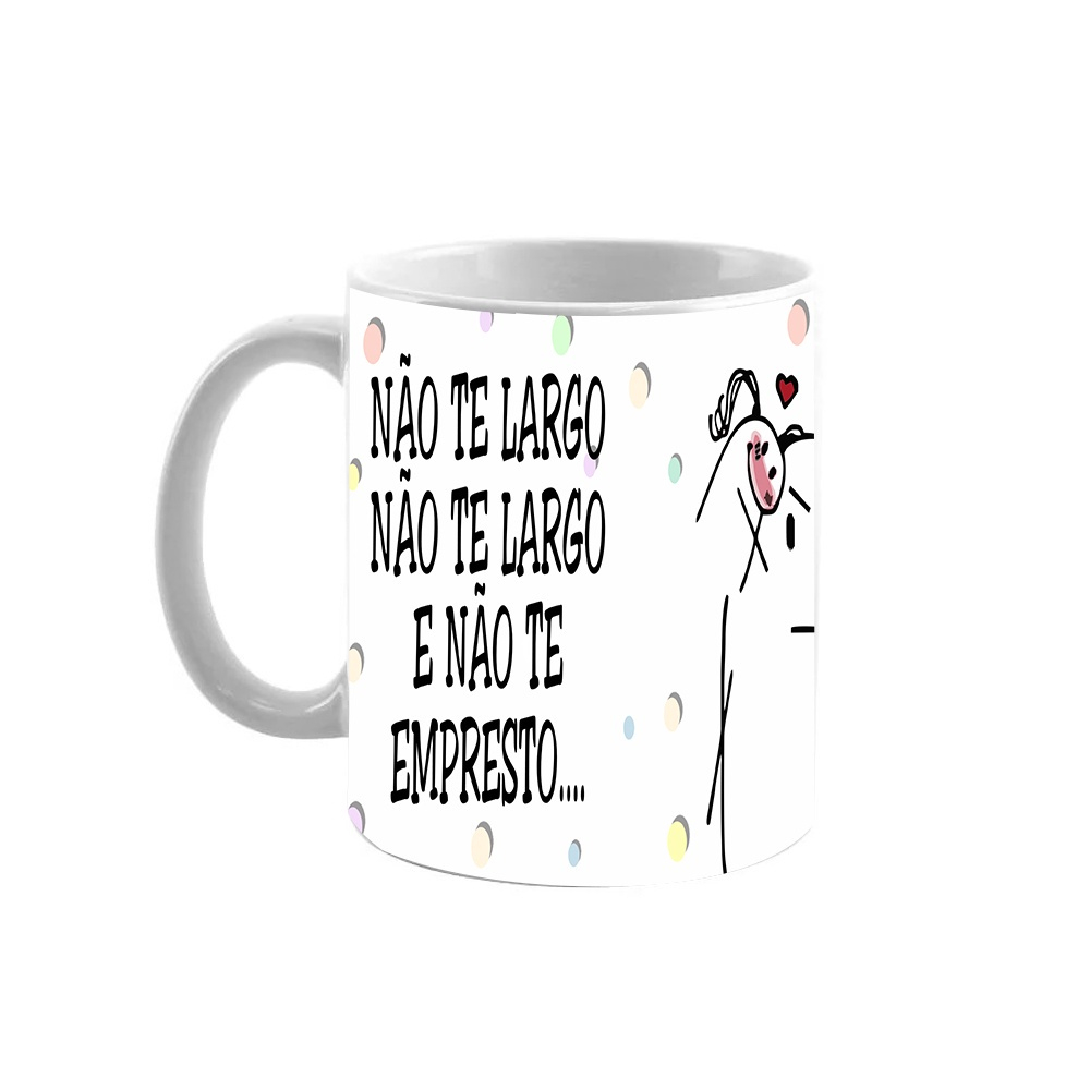 Caneca Com Caixinha Flork Amo Tu meme palito Xicara 325ml divertida