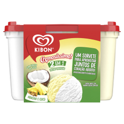 Sorvete 2 em 1 frutas tropicais abacaxi E coco com flocos de coco kibon cremosíssimo pote 2L é boa?