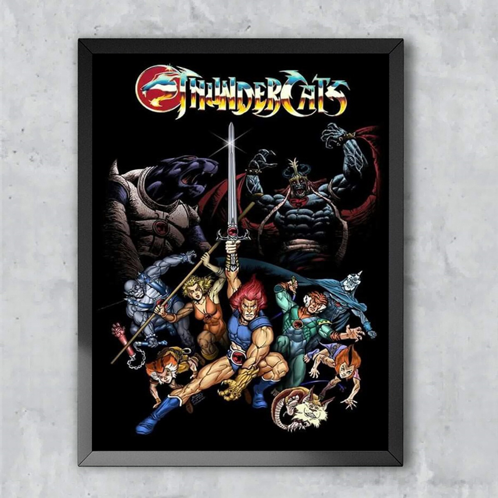 Quadro Decorativo Emoldurado ThunderCats Desenho Antigo Emoldurado 20x30cm  no Shoptime