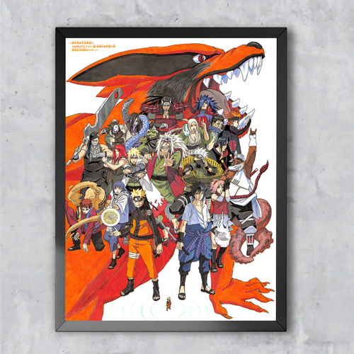 Naruto Shippuden - Photo Team 7 Poster Emoldurado, Quadro em