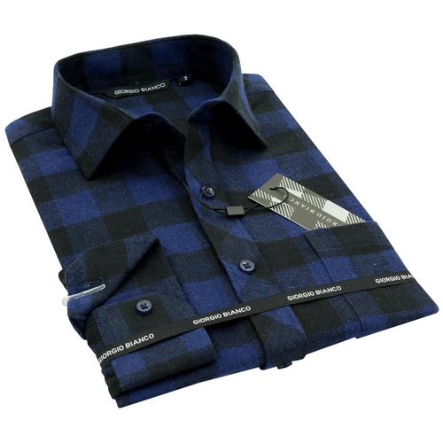 Camisa Xadrez Casual Elegante Masculina Manga Longa