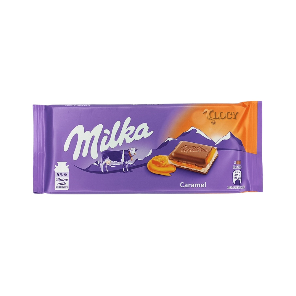 Chocolate ao leite Milka Toffee Caramel 100g Importado no Shoptime