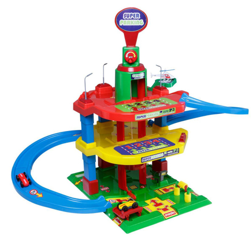 PISTA DE CARRINHOS INFANTIL SPEEDSTER HELICÓPTERO DOUBLE PARK POLIBRINQ  PK002