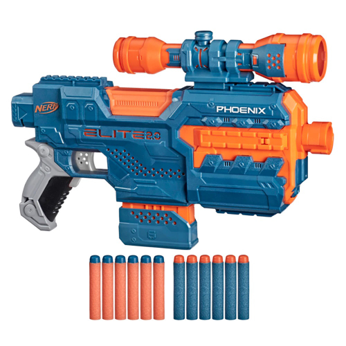 Lança Dardos Nerf Elite 2.0 Phoenix CS-6 Hasbro 8 + E9962 em