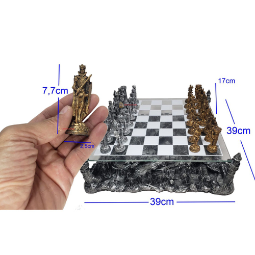 Jogo de xadrez de alta qualidade, Ajedrez Medieval-chess Set Toy