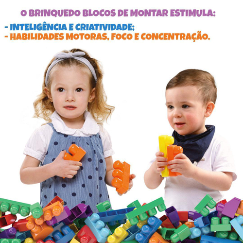 Multiblocos Blocos De Montar 200 Peças e Rodinhas Brinquedo Infantil  Educativo em Promoção na Americanas