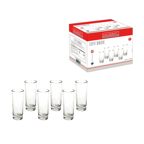 Jogo Copo Americano Tequila Colorido Dose 45ml - Kit 6 Peças