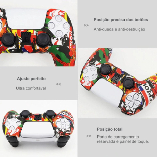 Capa Anti Poeira e Skin PS5 - Brasil no Shoptime