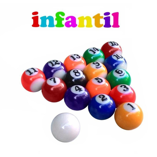 Jogo de Sinuca Infantil 22 Pçs World Brinquedos 9,5x31x51cm RF2986