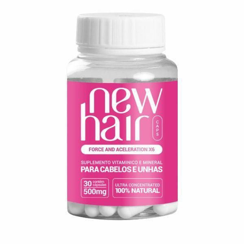 New Hair Caps Crescimento Capilar E Unhas 30 Capsulas Submarino