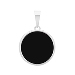 Pingente Prata 925 10Mm Com Pedra Ônix
