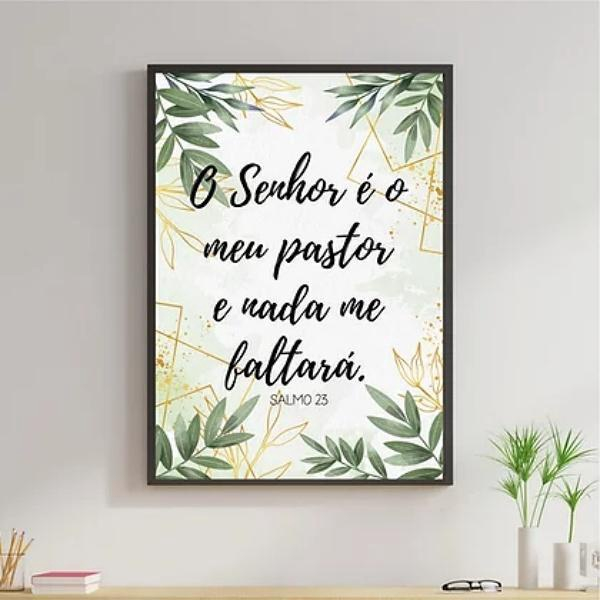 Quadro Decorativo Salmo 23 - O Senhor É Meu Pastor 45x34cm A3 (45 X 34)