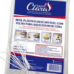 Refil plástico descartável para aquecedor de cera com fecho - c/ 06 un - santa clara