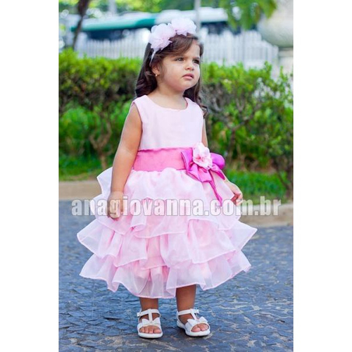 Vestido Infantil Princesa Rosa 2